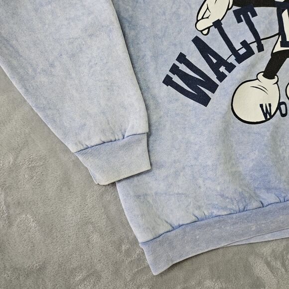 Vintage Walt Disney World Mickey Mouse Pullover Sweatshirt Y2K 90s OSFA Blue - Picture 8 of 16